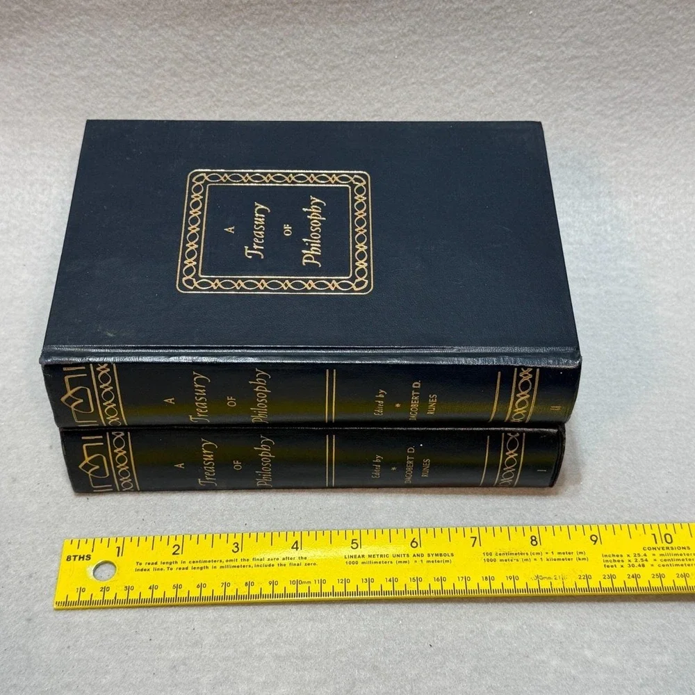 Vintage 1955 A Treasury of Philosophy 2 Volume Set Plato Aristotle Nietzsche HC